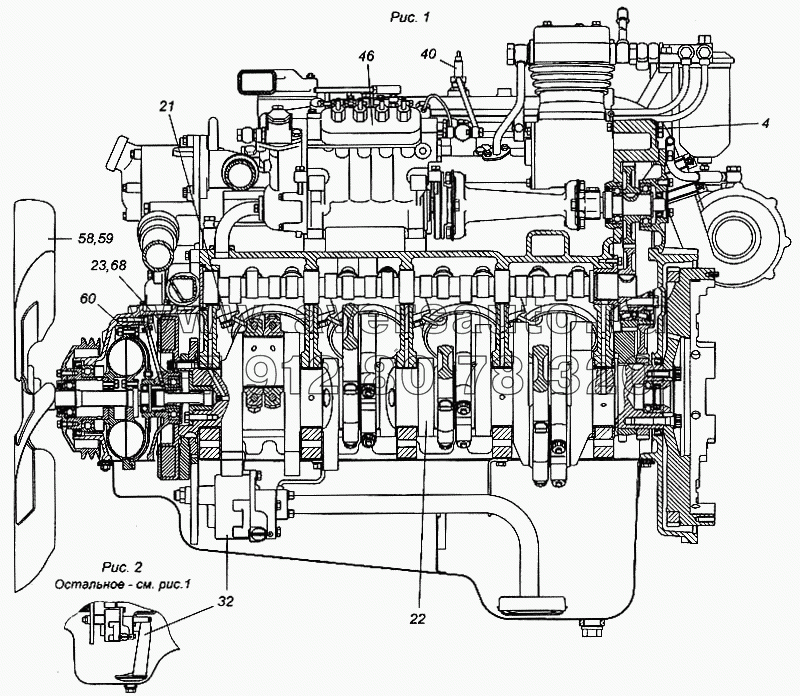 Двигатель КамАЗ-740.13-260 с оборудованием в сборе