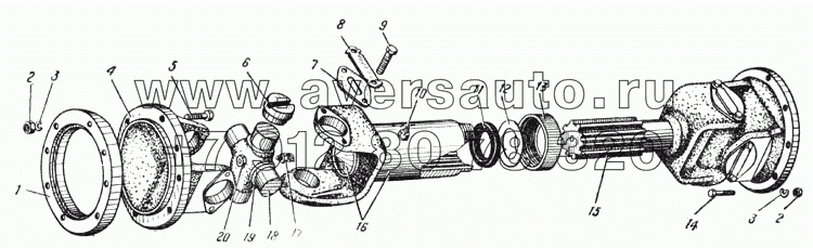 Промежуточный карданный вал (Рис. 53)