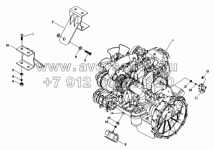 Подвеска двигателя FAW-DDE