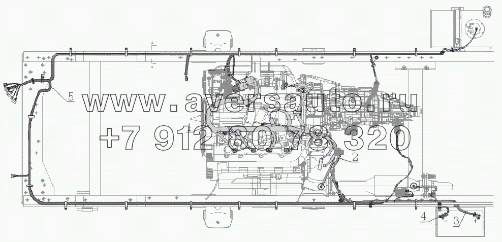 Жгут проводов двигателя и шасси