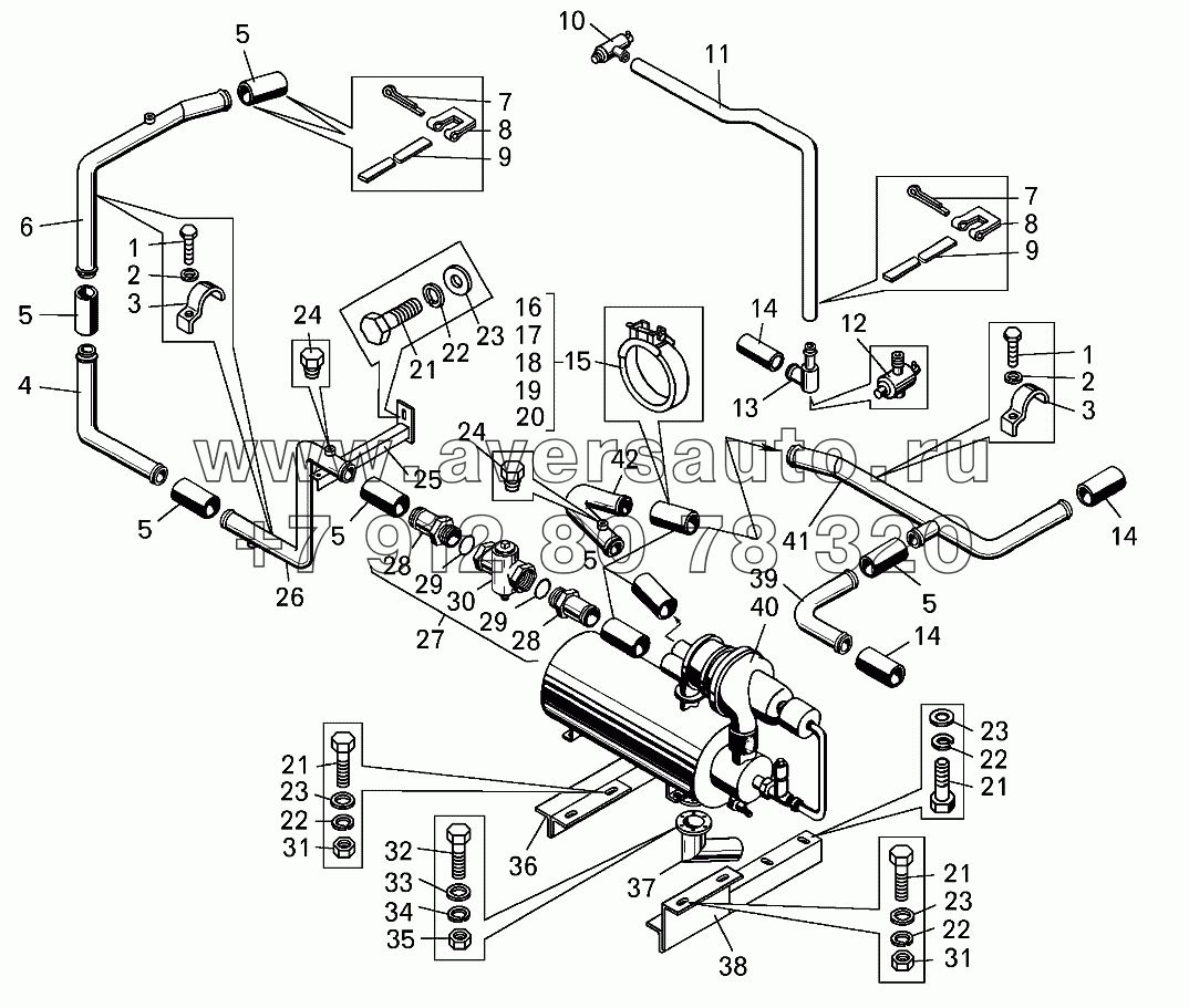 Установка предпускового подогревателя на самосвале БелАЗ-75132