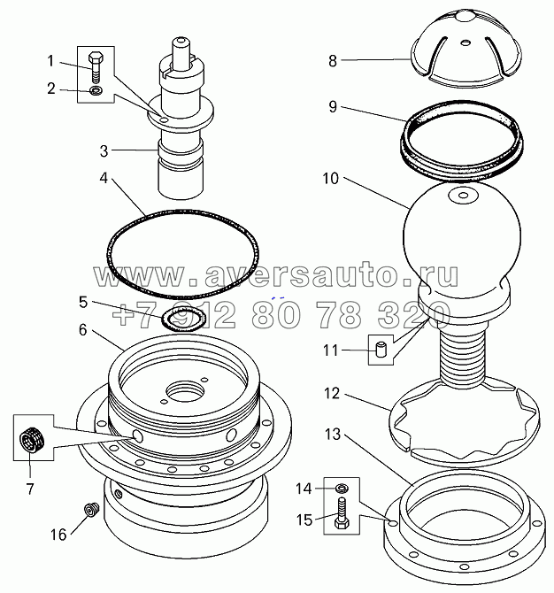 Крышка заднего цилиндра подвески нижняя Figure 2.8.8