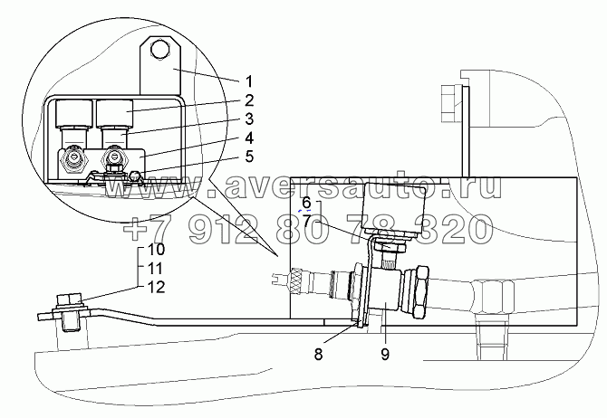 Установка корпусов СКТ задних колес (75131-3116005-20)