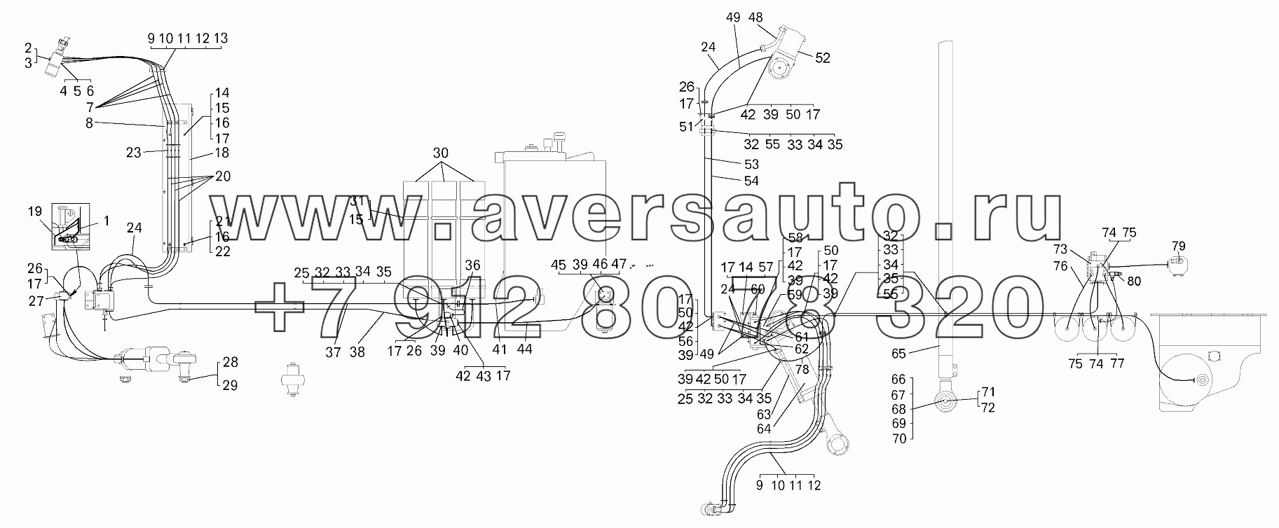 Трубопроводы рулевого управления (вид I), (75137-3400001)