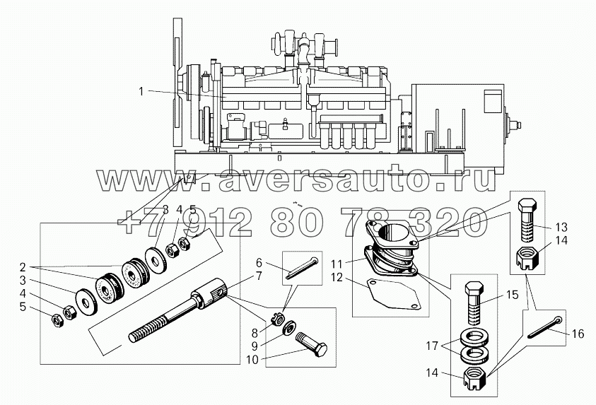  Установка дизель – генератора (75131-1000003-03);Mounting of diesel generator