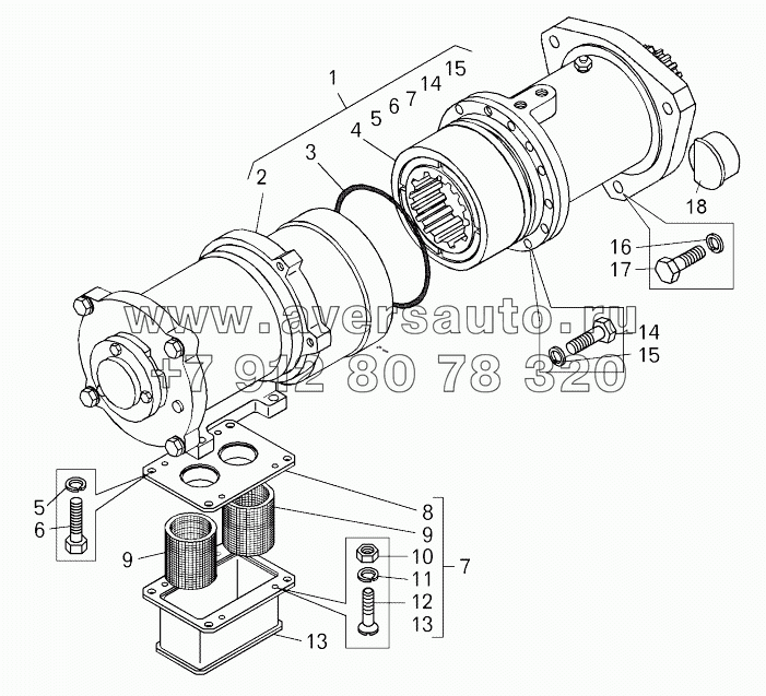  Пневмостартер и его установка (75131-1026002);Pneumatic starter