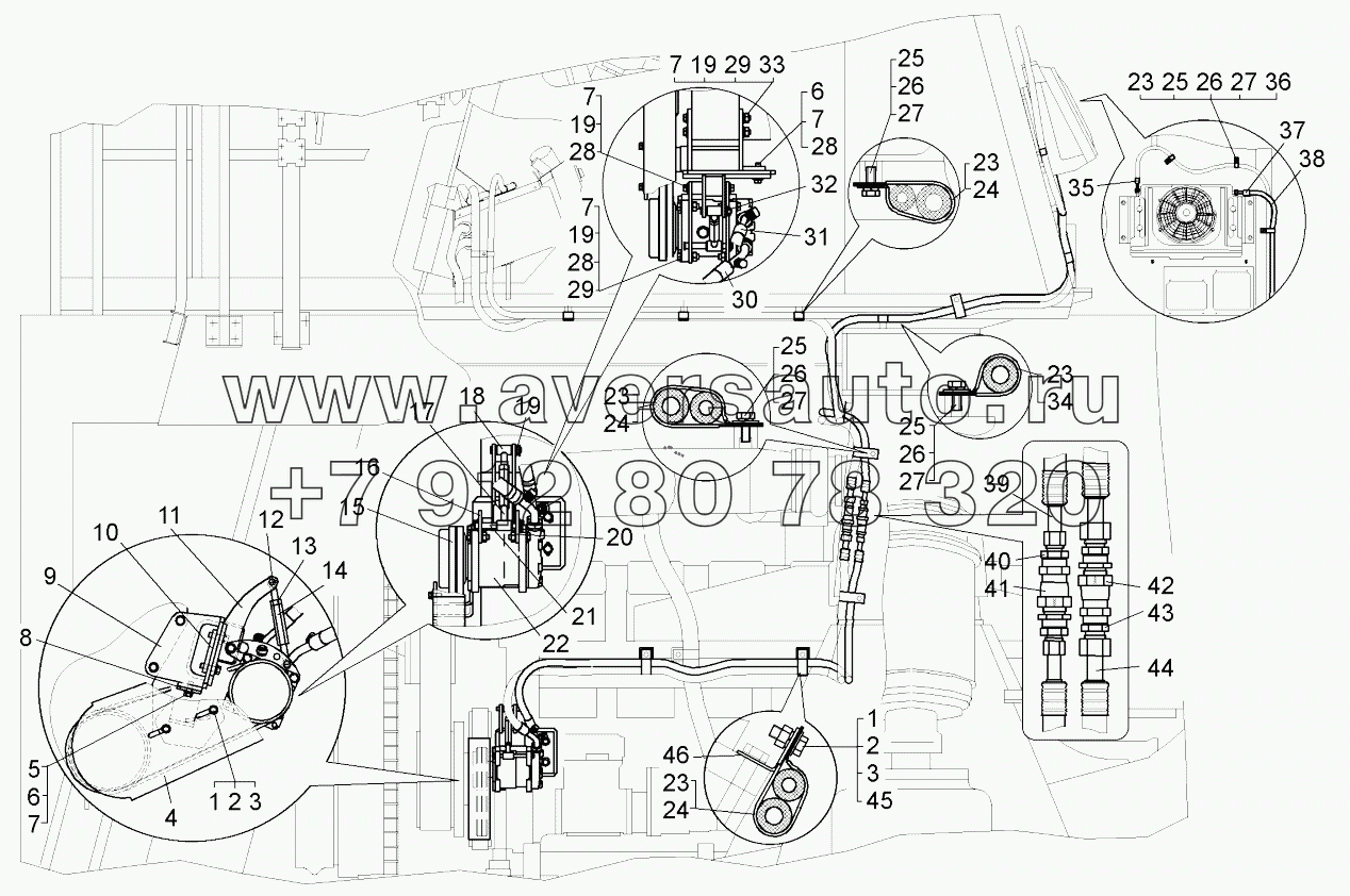  Установка трубопроводов кондиционера (75131-8100008-50);Mounting of conditioner pipelines