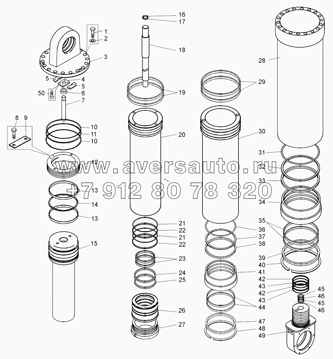  Цилиндр опрокидывающего механизма (75131-8603010);Hoist cylinders