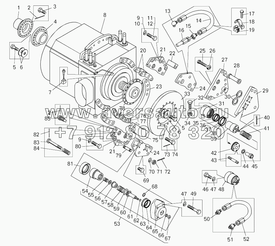  Электродвигатель тяговый ЭД 136 с тормозными механизмами (75132-2103004);Haul electromotor ЭД-136 with brake mechanisms