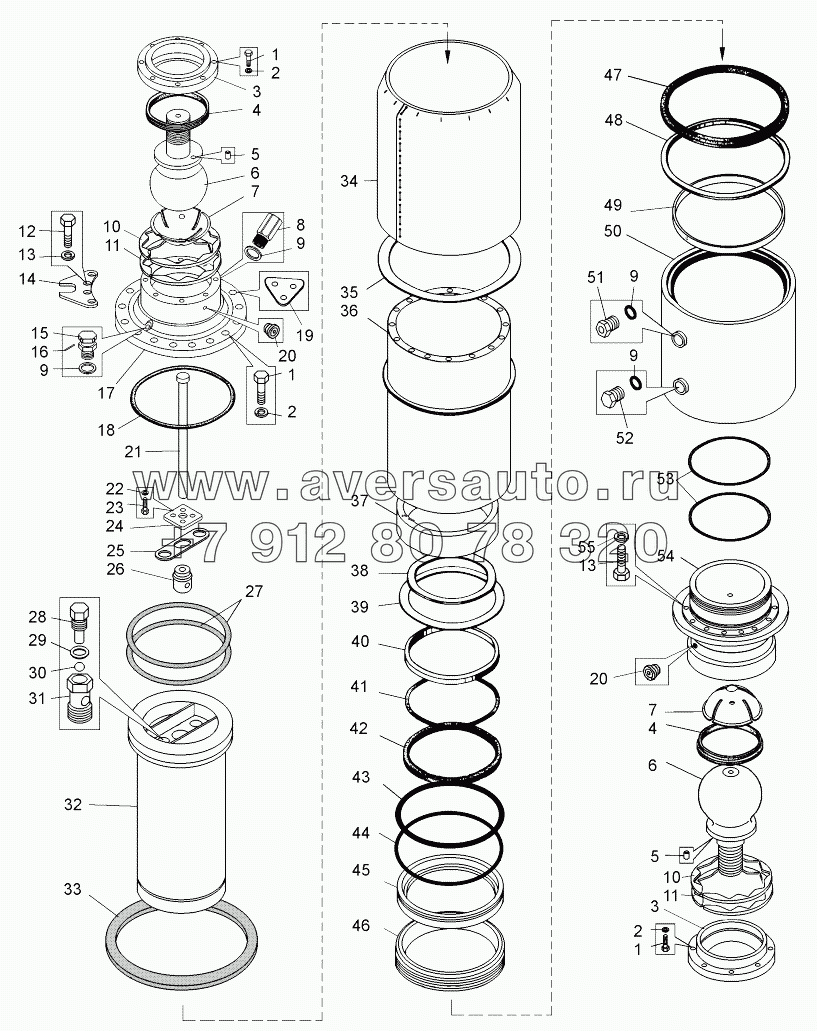  Цилиндр подвески передний (75131-2907020-11);Front suspension cylinder