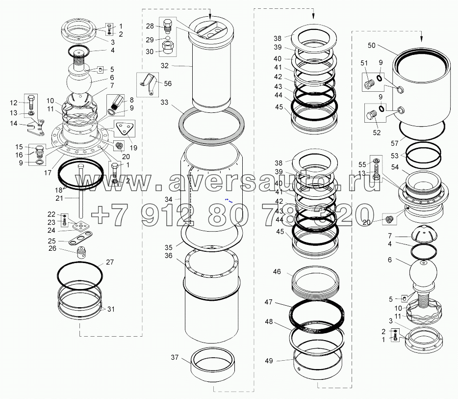  Цилиндр подвески задний (75131-2917020-10, 75131-2917021-10);Rear suspension cylinder
