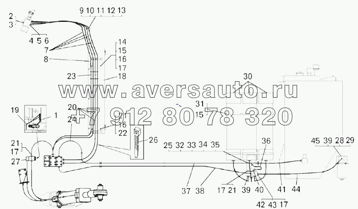  Трубопроводы рулевого управления (вид I), (75137-3400001-31);Steering pipelines (view I)