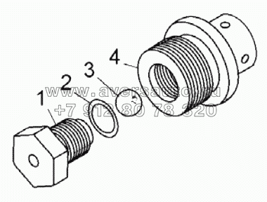  Клапан обратный с дросселем (7822-3416590-20);Check valve with throttle