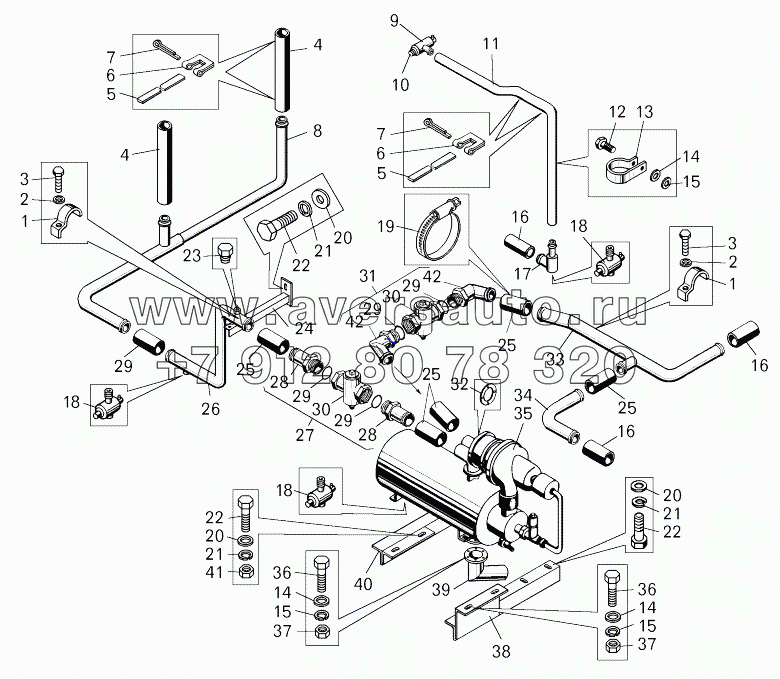  Установка предпускового подогревателя (75131-1000008-10);Mounting of pre-starting heater
