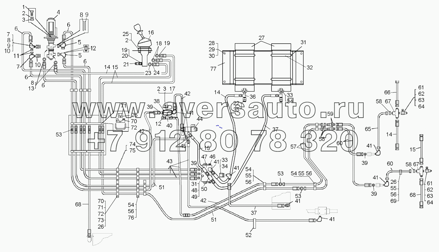  Монтаж гидравлического привода тормозов (75131-3500003-40);Mounting of hydraulic brake drive