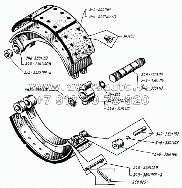 Детали колесного тормоза