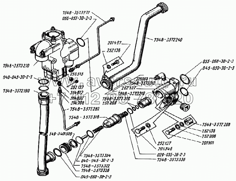 Подпорный клапан и трубопроводы гидравлического тормоза