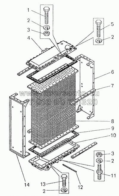 Радиатор водяной (ширина 600 мм)
