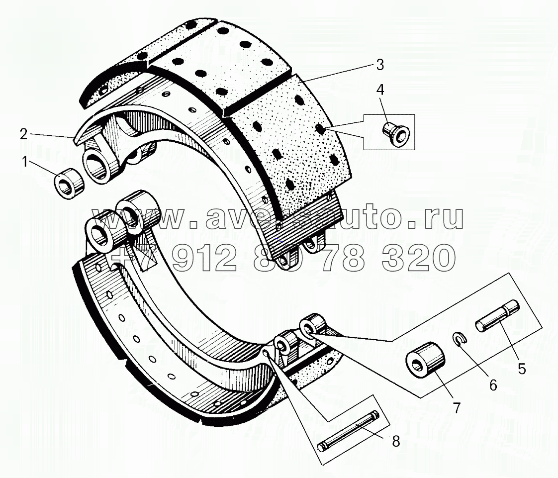  Детали колесного тормоза;Parts of wheel brake