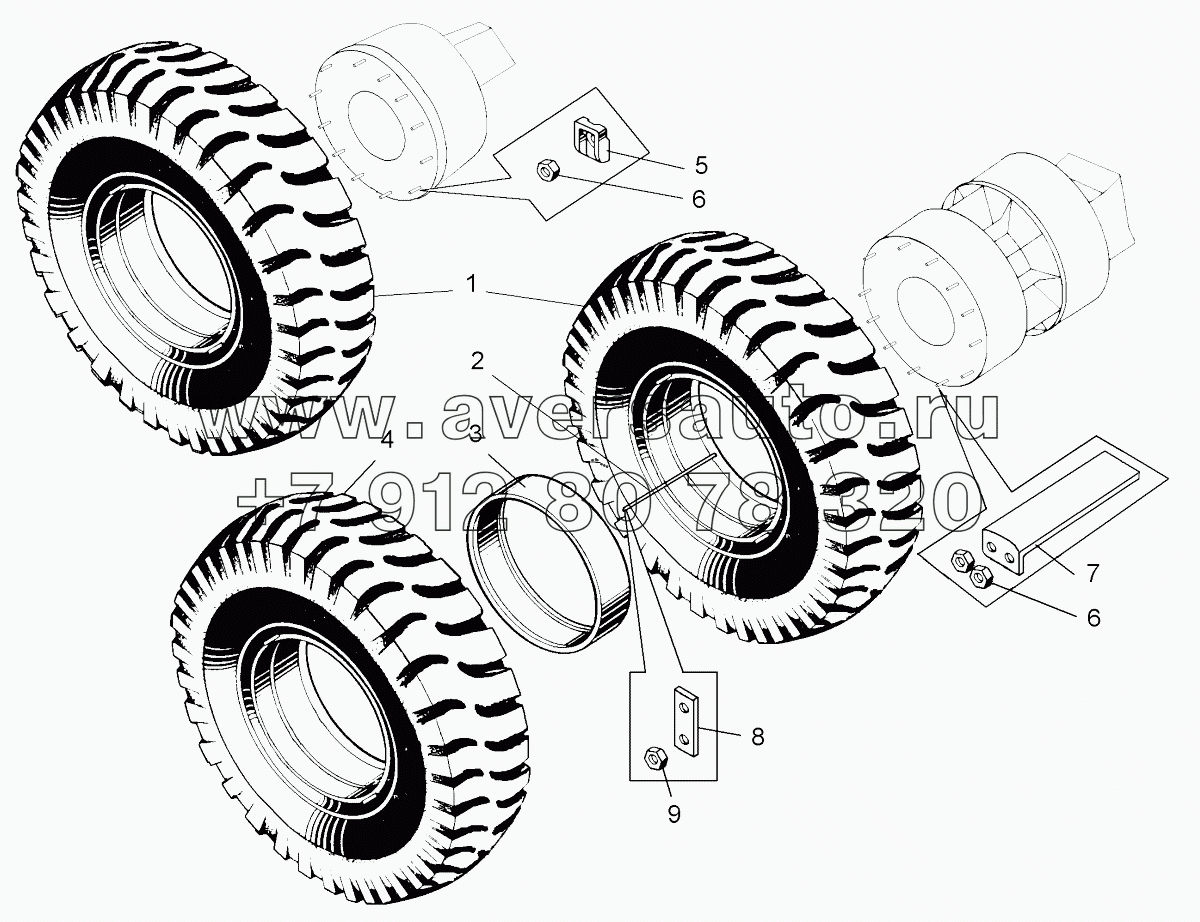  Колеса и детали их крепления;Wheels and parts of their fastening