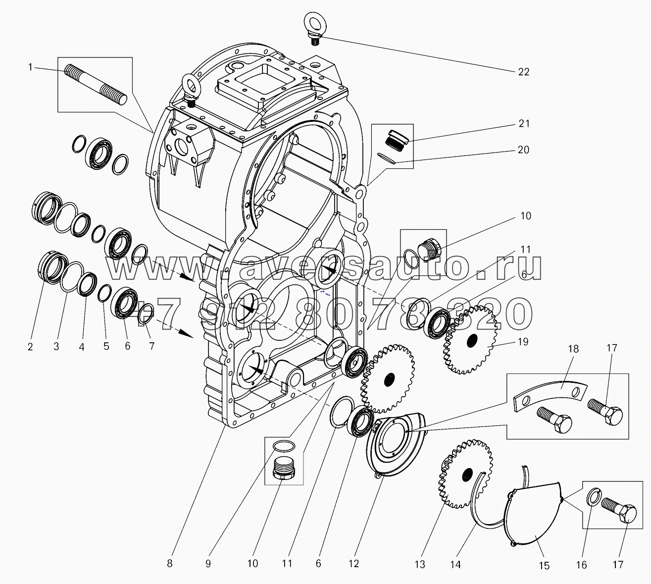  Картер гидротрансформатора в сборе;Casing of the torque-converter as set