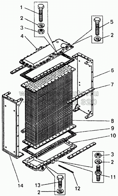 Радиатор водяной (ширина 600 мм) (4.6, 4.7)