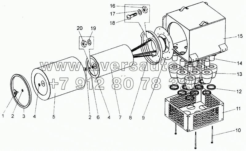 Фильтр воздушный БелАЗ-7555В