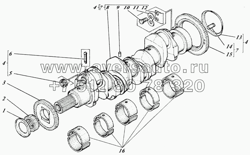 Вал коленчатый 446-04с1-50