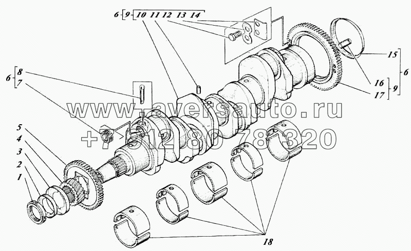 Вал коленчатый 444-04с1-50