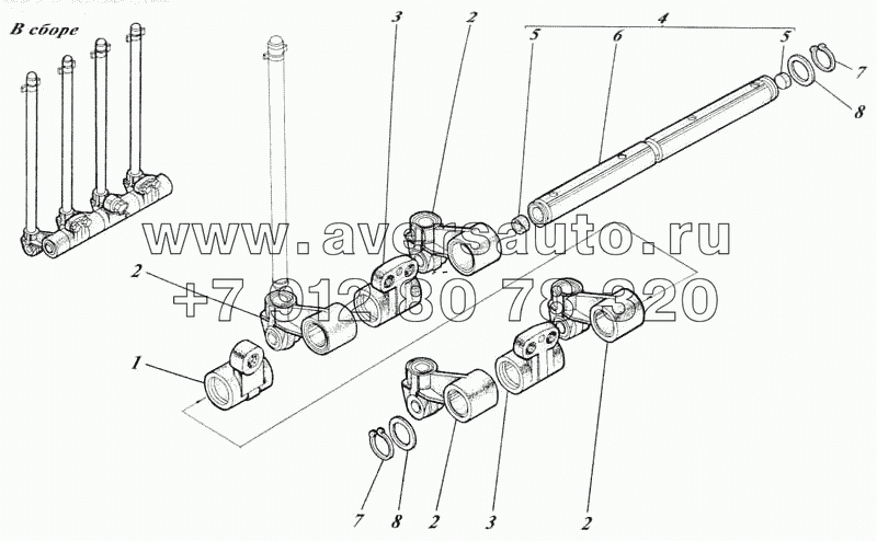 Ось толкателей 41-05с3