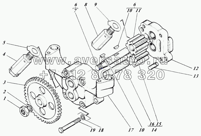 Насос масляный 442-09с2