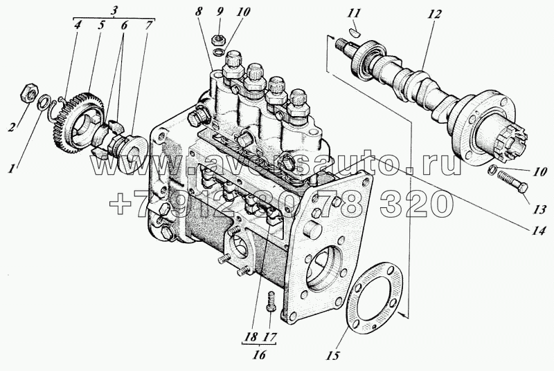 Насос топливный 442-16с2