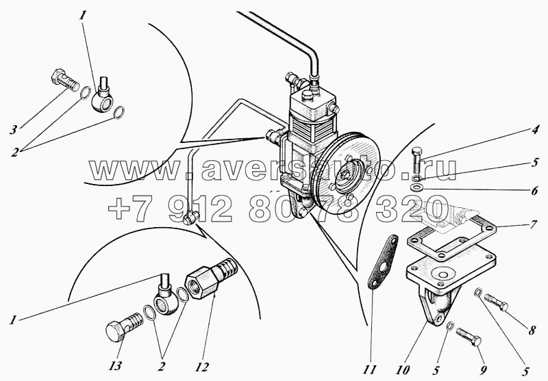 Установка компрессора 442-25с1-62