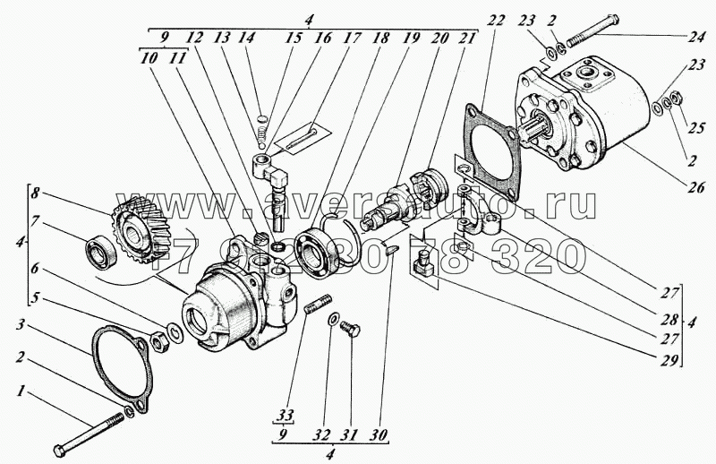 Насосы шестеренные с приводами 440-26с1