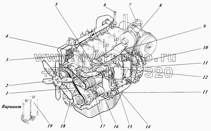 Дизель 442-54РИ-00с1