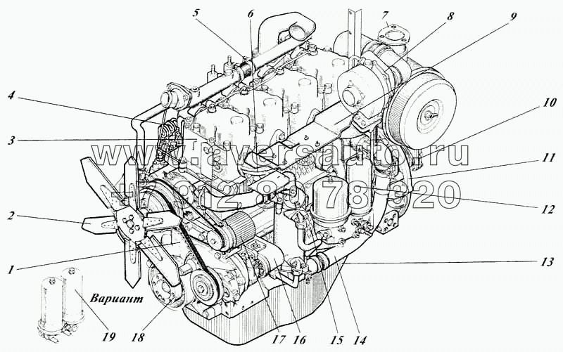 Дизель 442-55РИ-00с1