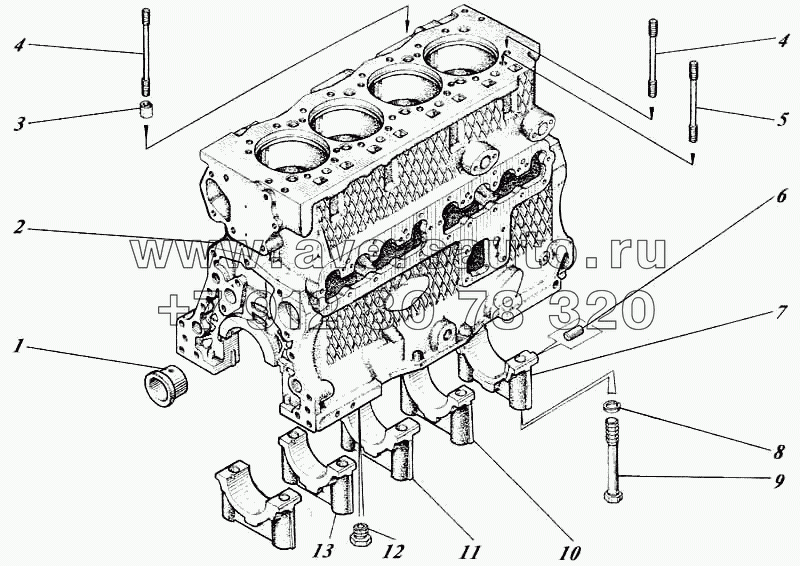 Блок картер 448-01с2