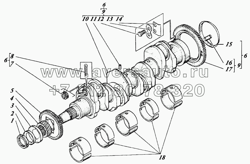 Вал коленчатый 444-04с1-50