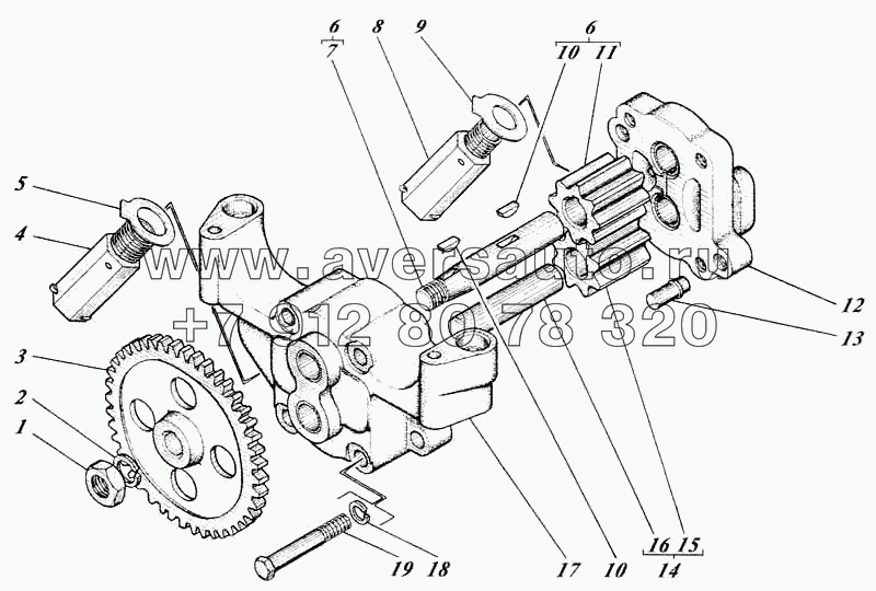 Насос масляный 442-09с2