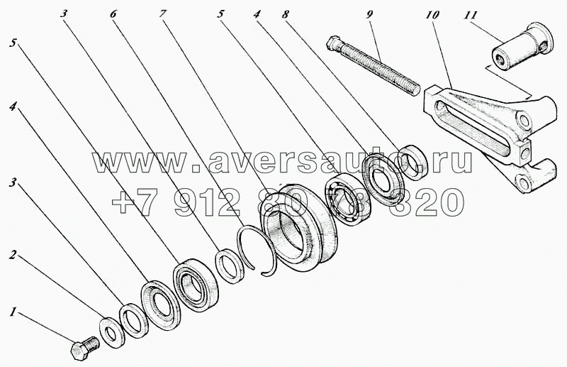 Ролик натяжной с кронштейном 442-56-13с12