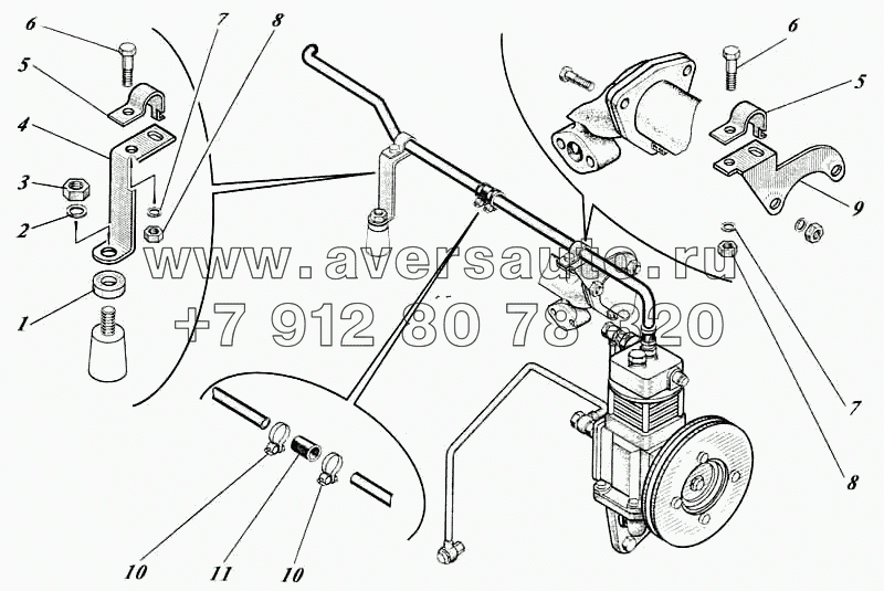 Установка компрессора 442-25c1-62