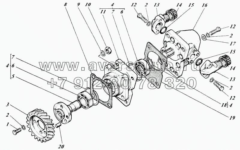 Насосы шестеренные с приводами 440-26с1