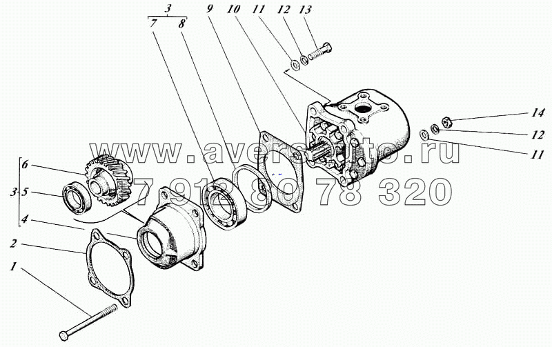 Насосы шестеренные с приводами 442-25-26с1