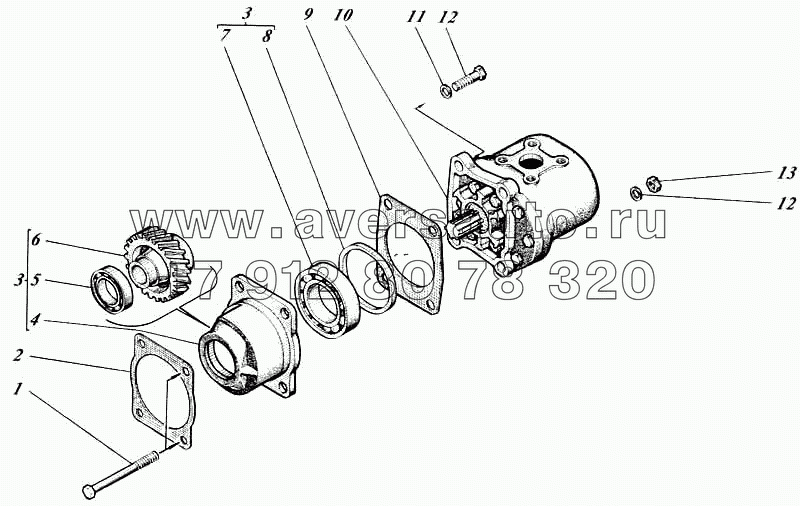 Насосы шестеренные с приводами 442-55-26с1