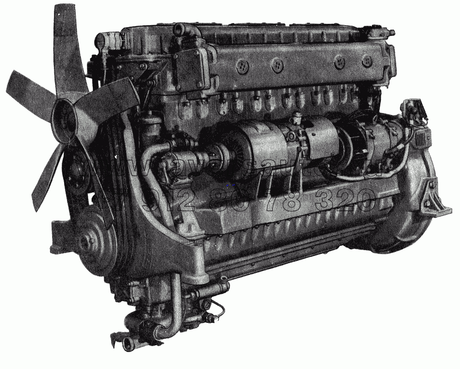 Дизель 1Д6-150 (вид справа)