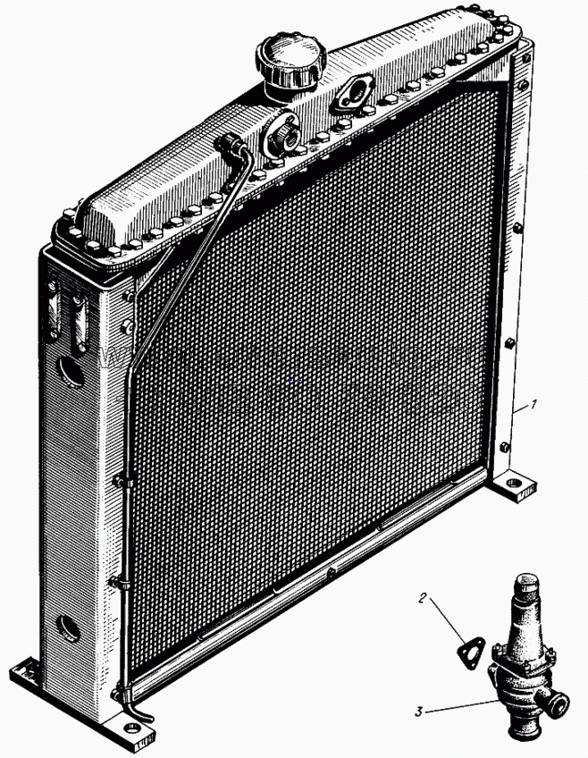 Радиатор и регулятор температуры воды