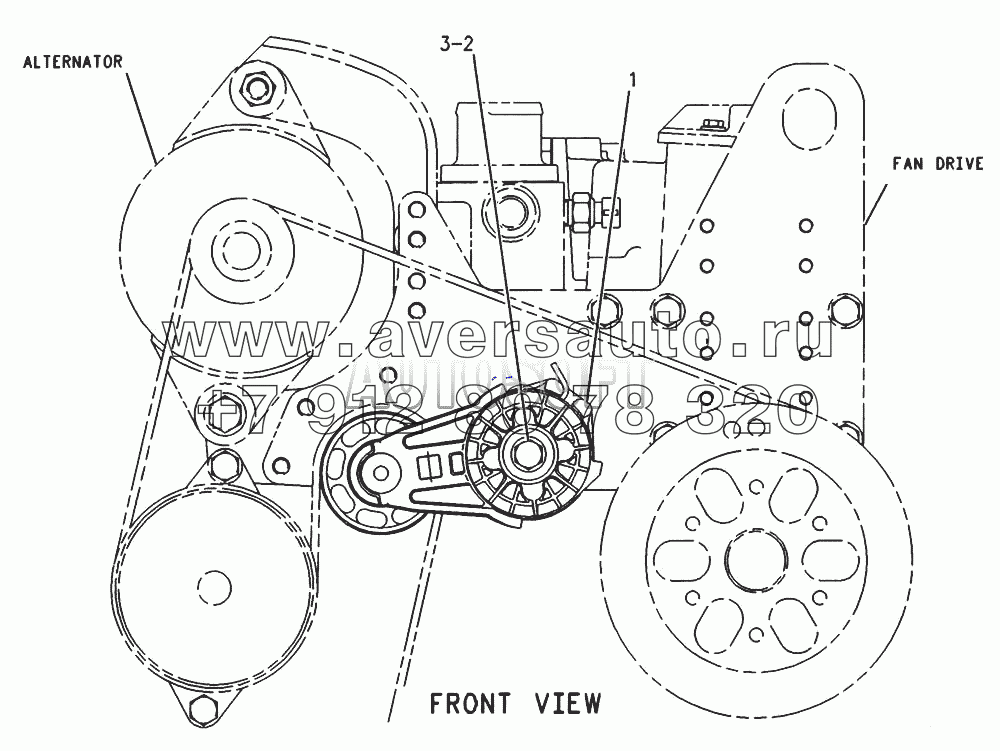 110-0361 Натяжитель ремня