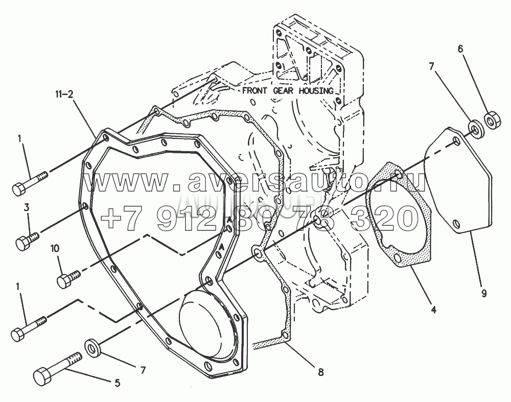 7L-0004 Крышка переднего корпуса