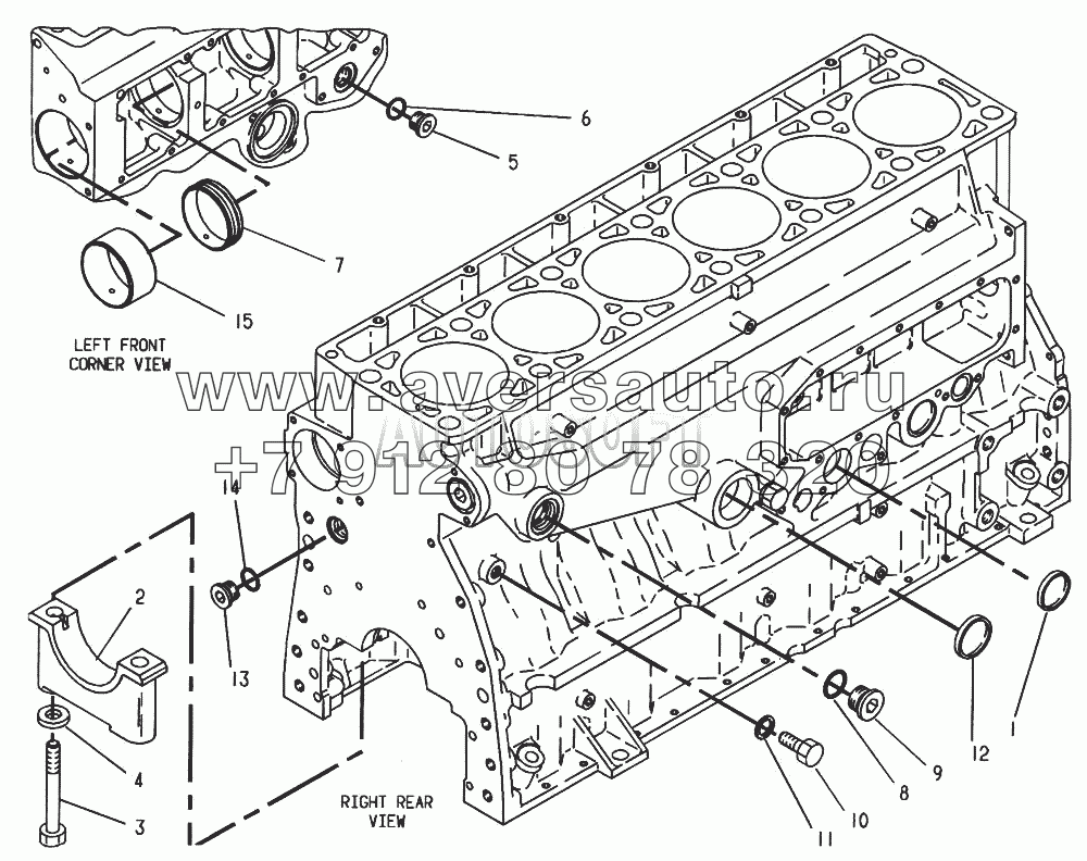 129-1095 Блок цилиндров