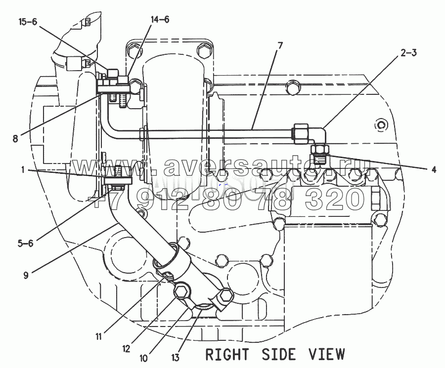 4Р-7703 Трубопроводы смазки турбокомпрессора